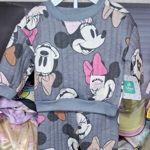 Disney Baby Minnie Mouse Gray Outfit